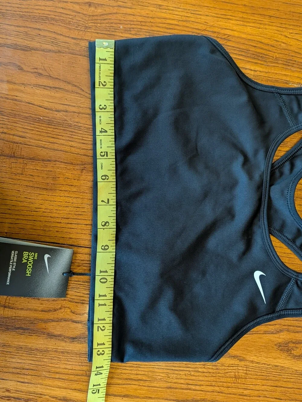 Nike Swoosh Sports Bra - Medium Support - Black - Size Large - NWT